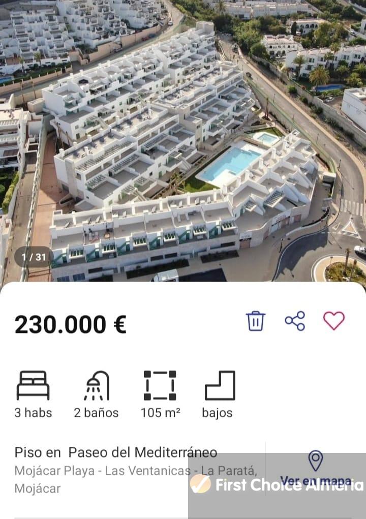 For sale of apartment in Mojácar