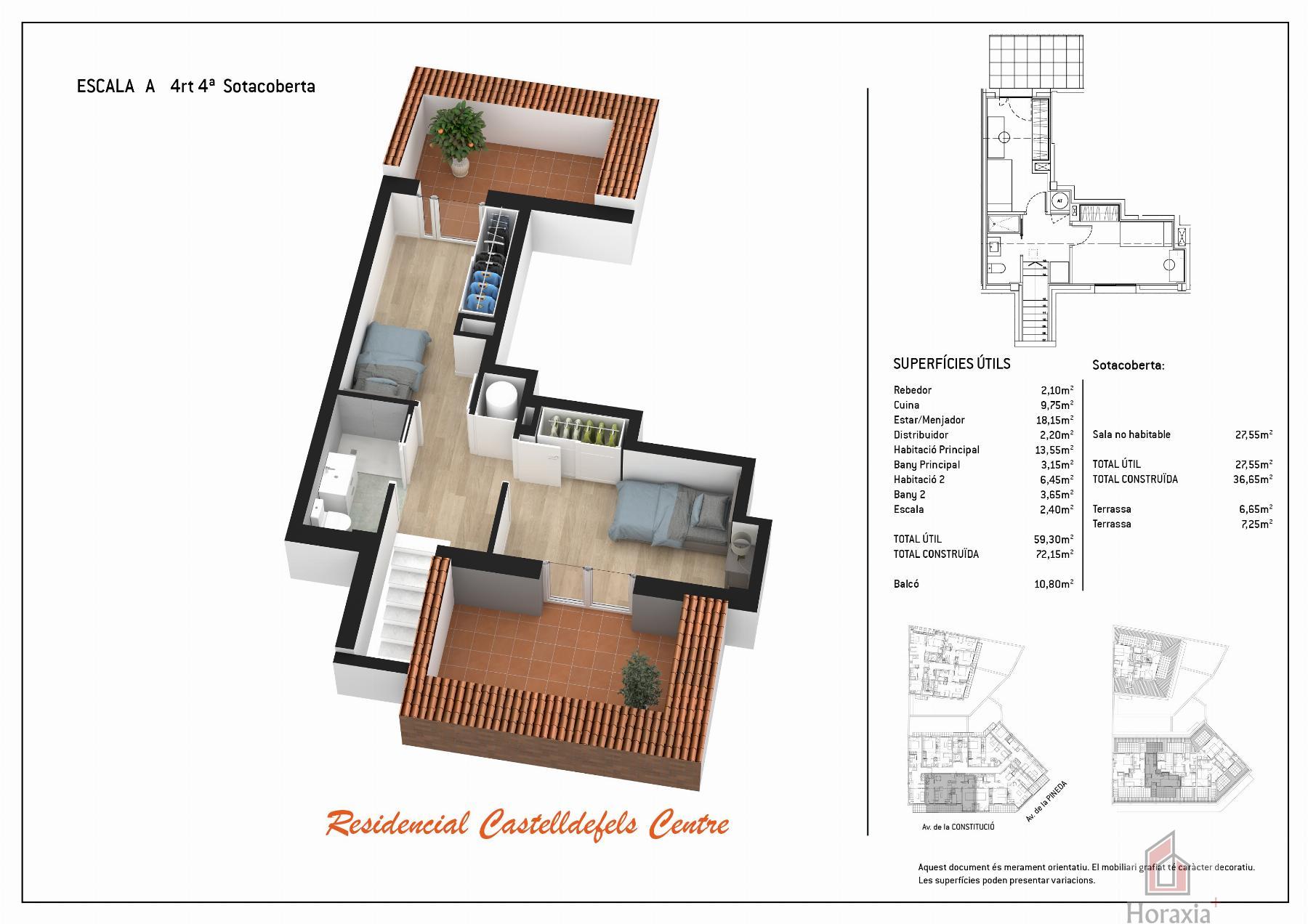 Venta de dúplex en Castelldefels