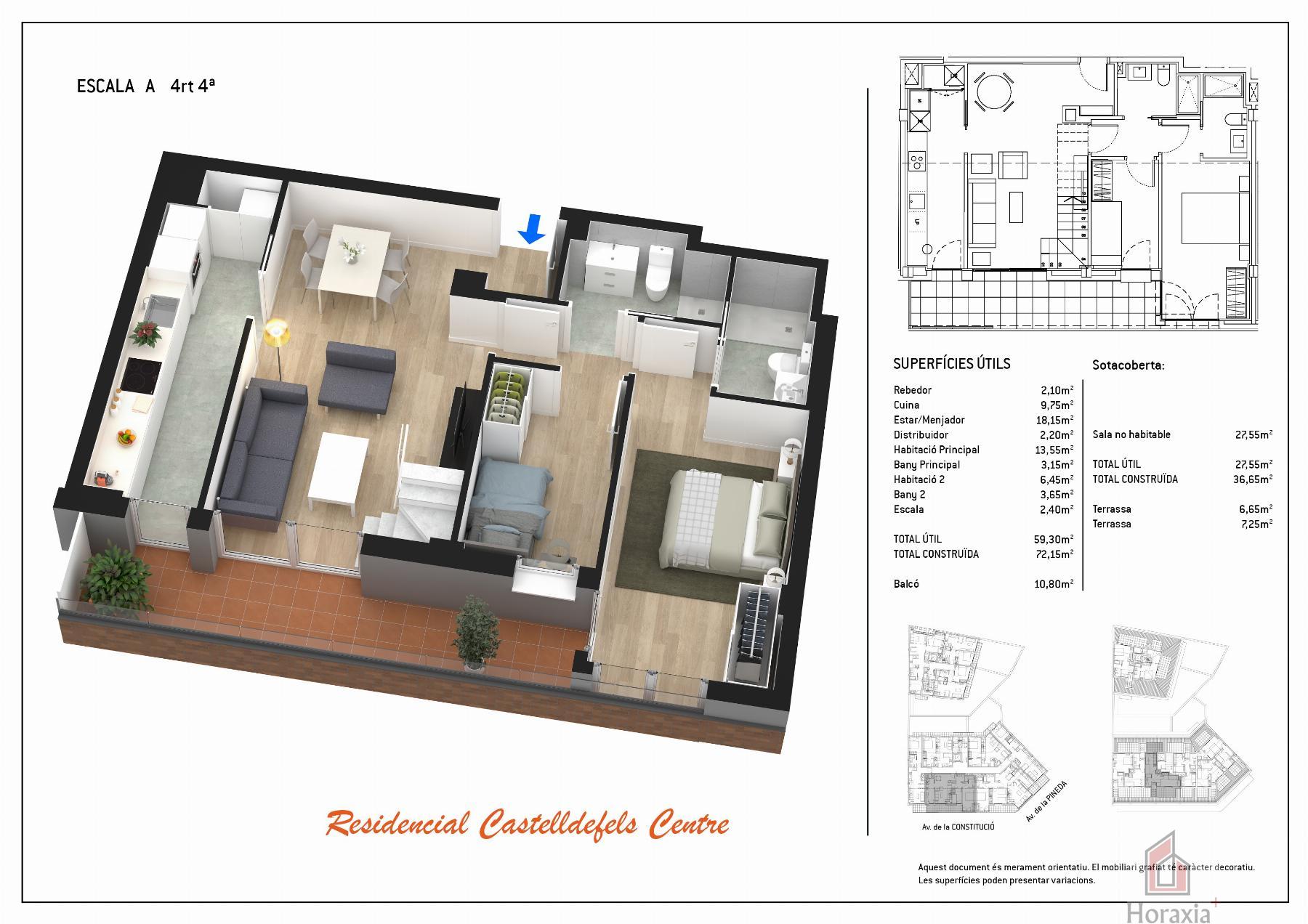 Venta de dúplex en Castelldefels