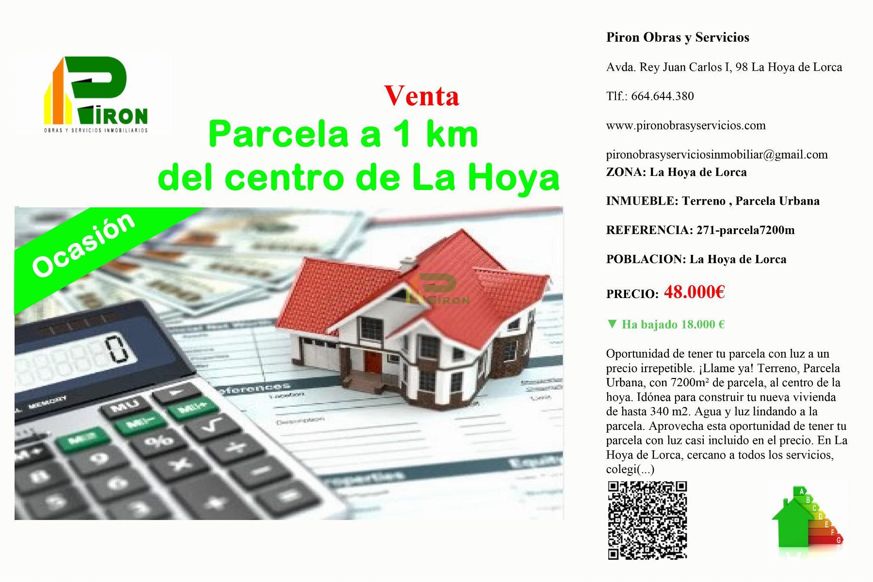 For sale of land in La Hoya de Lorca