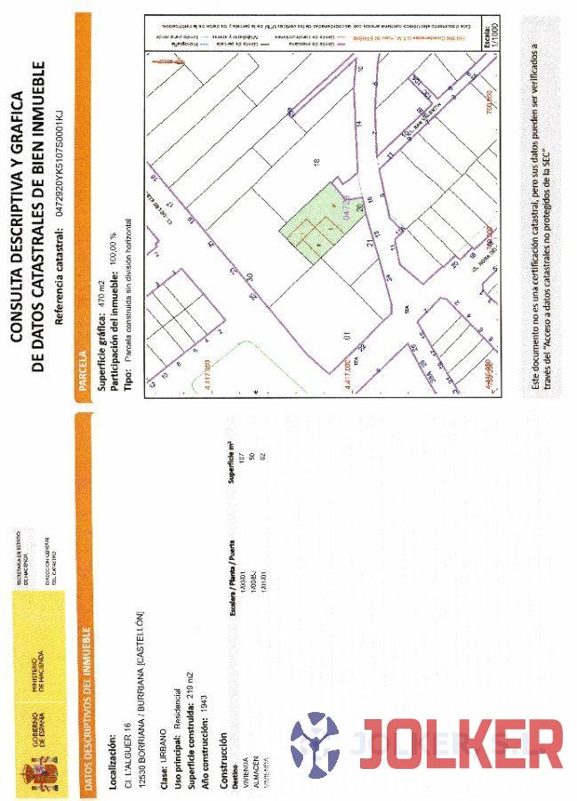 Venta de terreno en Burriana