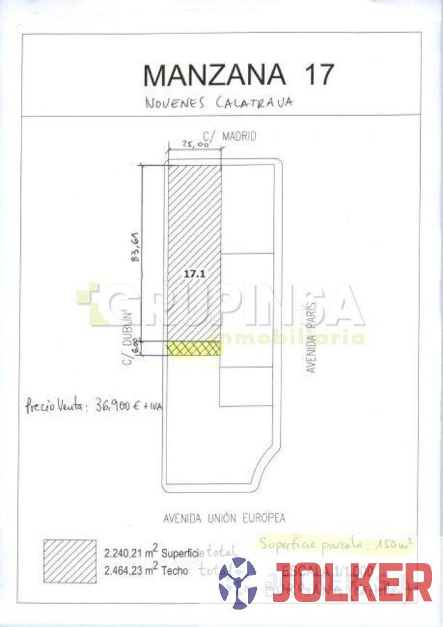 Venta de terreno en Burriana