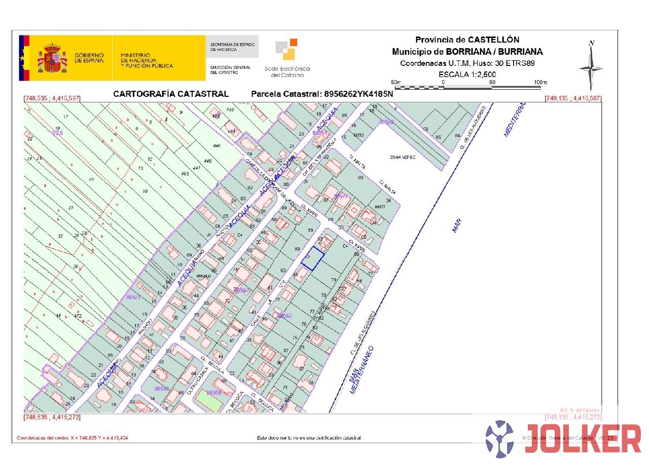 For sale of land in Burriana