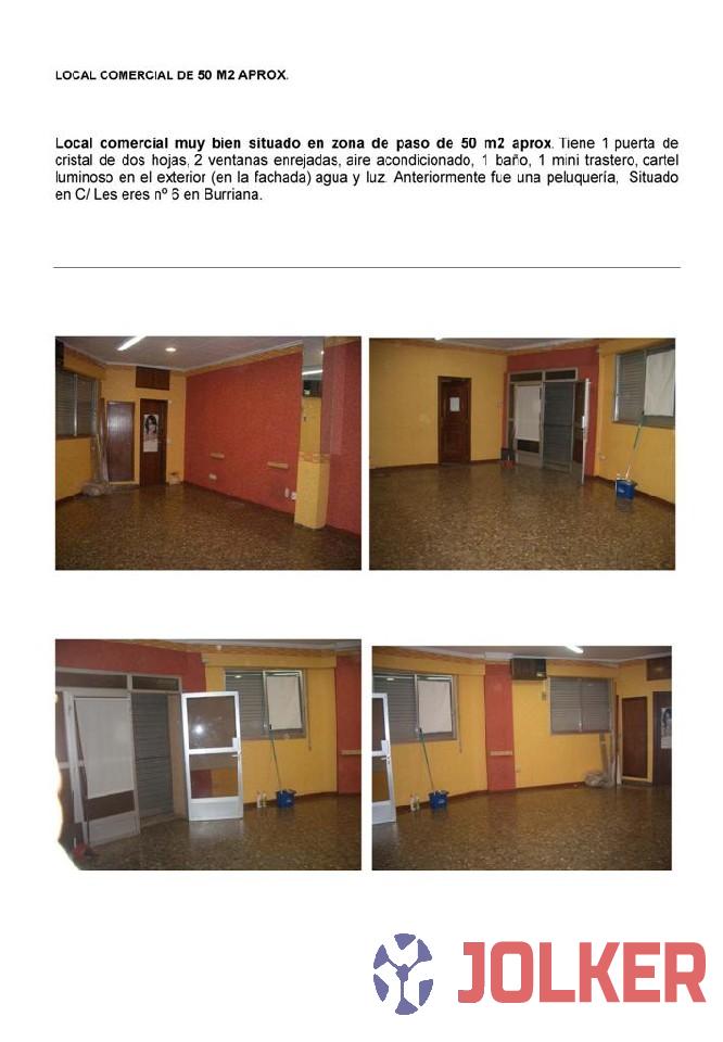 For rent of commercial in Burriana