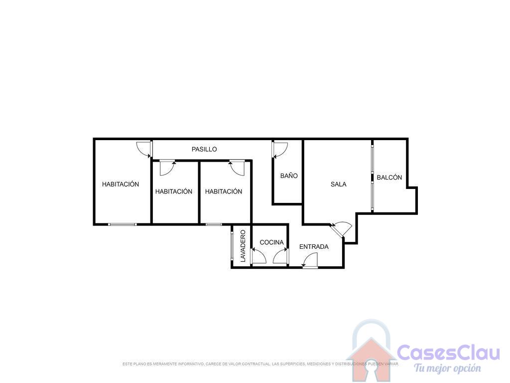 For sale of flat in Castellón