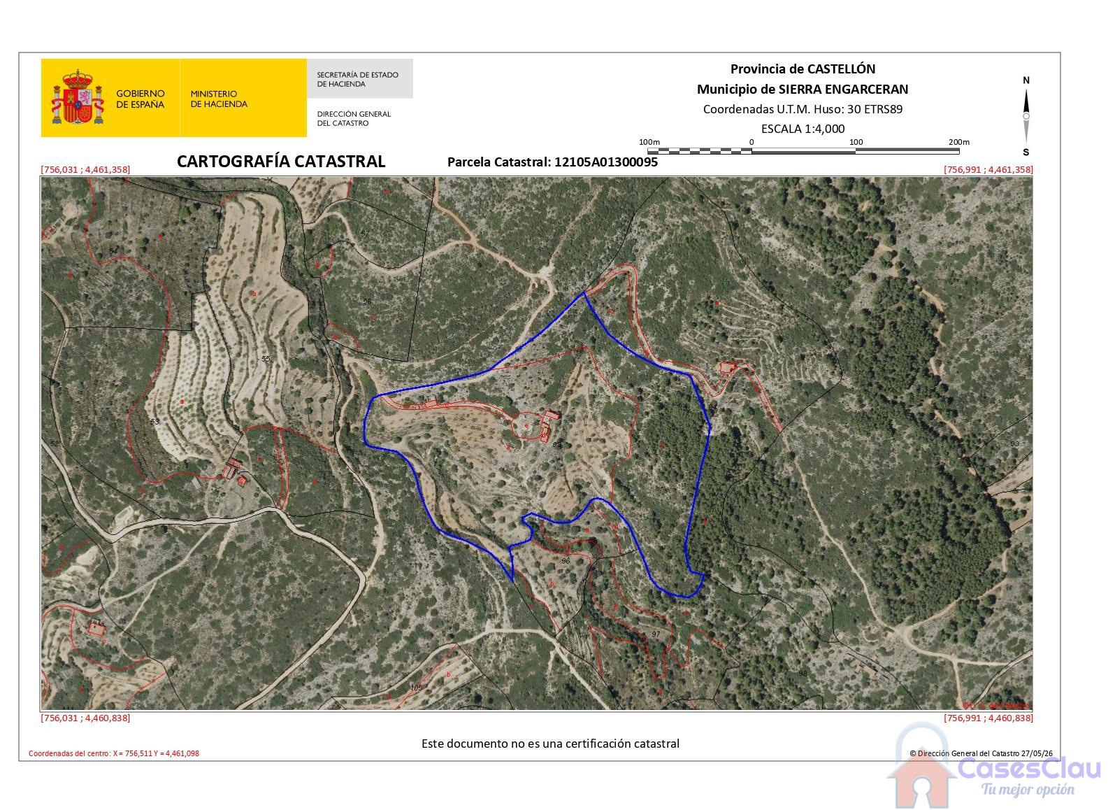 Venta de finca rústica en Sierra Engarcerán