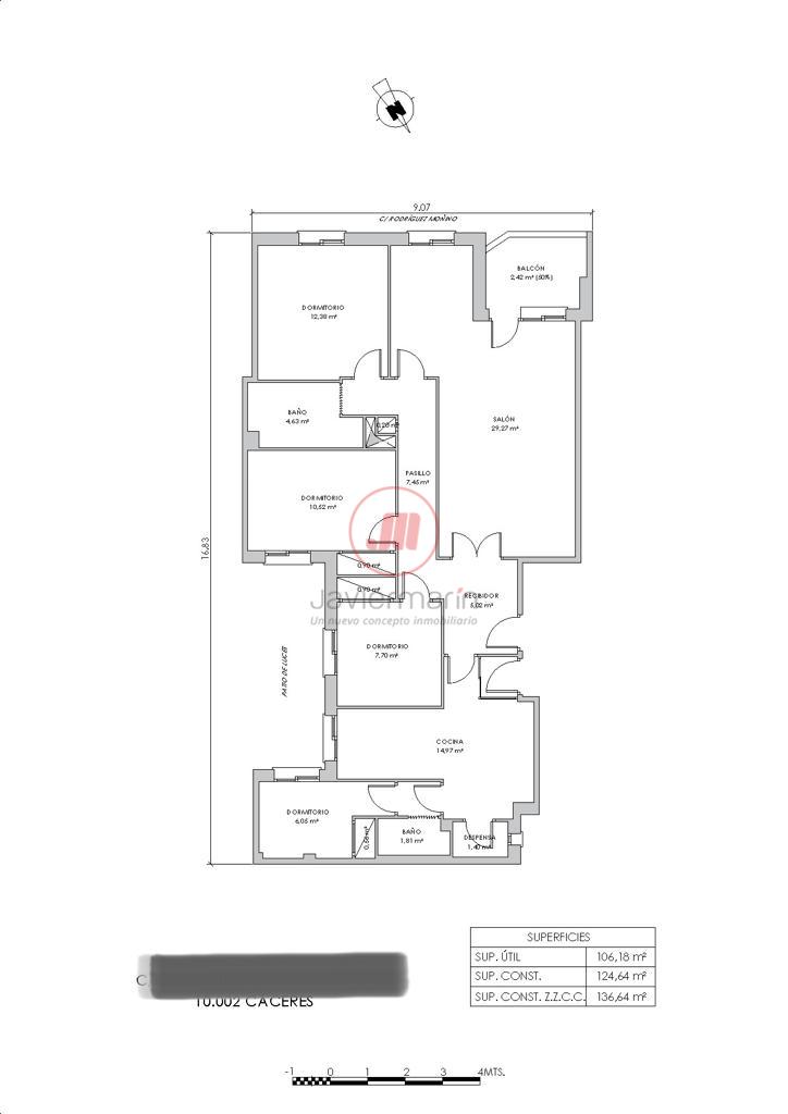 For sale of flat in Cáceres