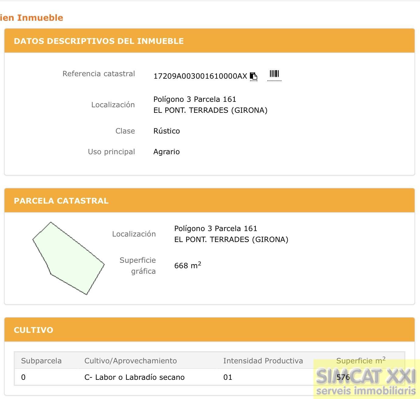 For sale of rural property in Terrades