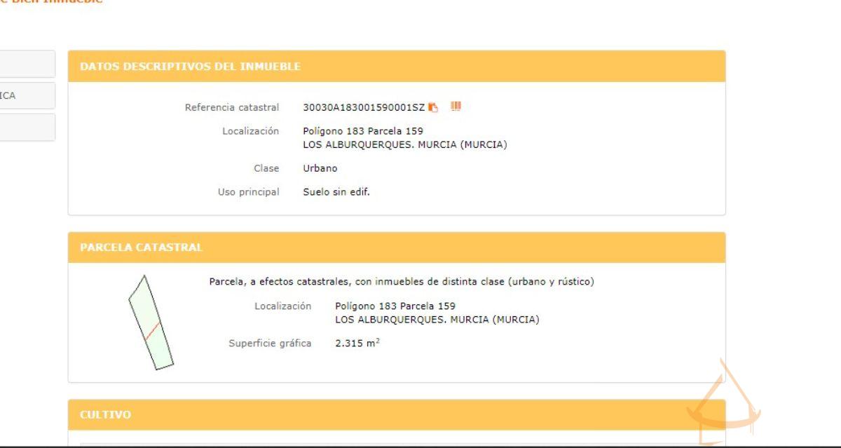 Venta de terreno en Aljucer