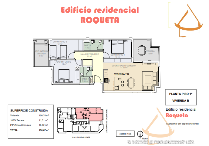 For sale of apartment in Guardamar del Segura