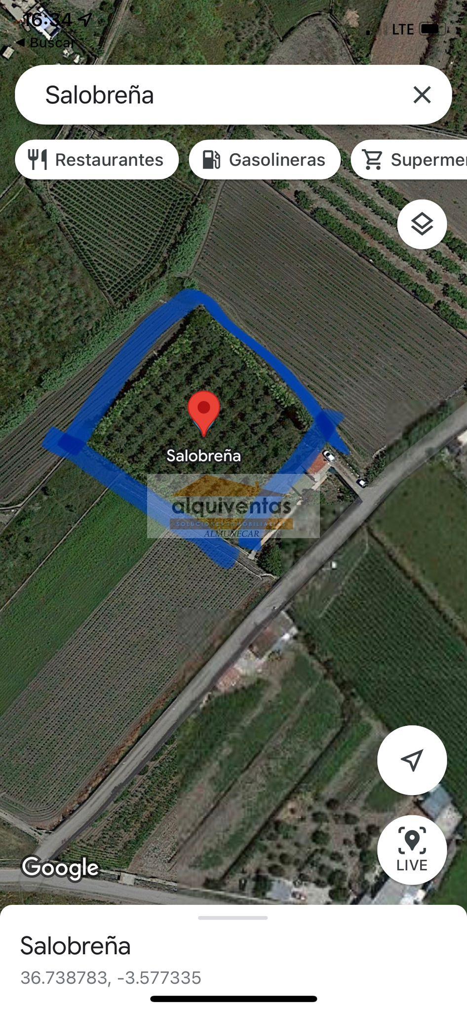 Venta de finca rústica en Salobreña