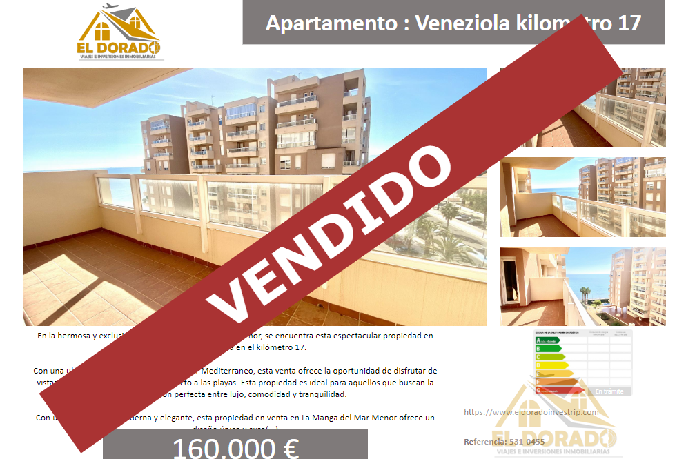 Vente de appartement dans La Manga del Mar Menor