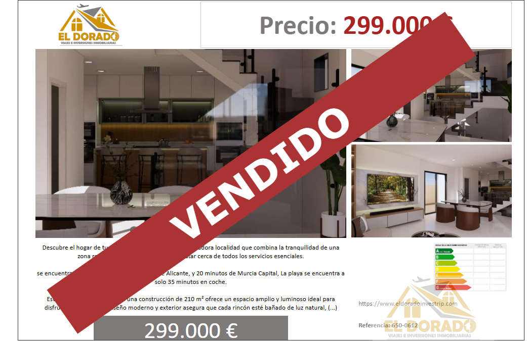 Venta de villa en Benferri