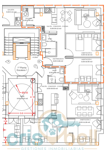 For sale of flat in Lorca