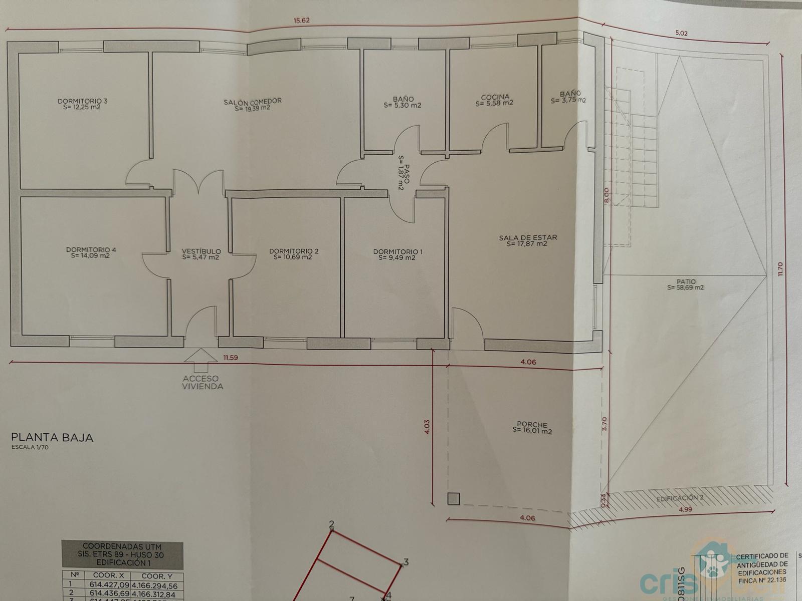 For sale of house in Lorca