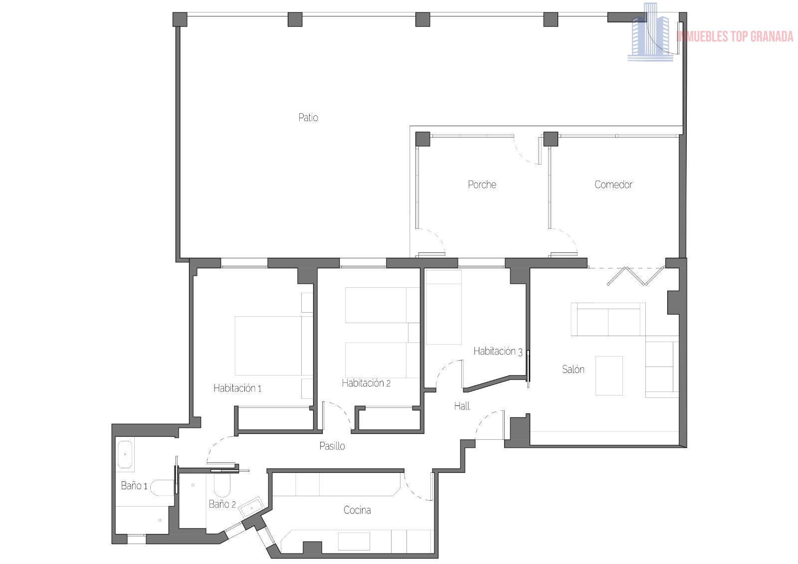 For sale of flat in Granada