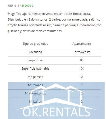 For sale of apartment in Torrox-Costa