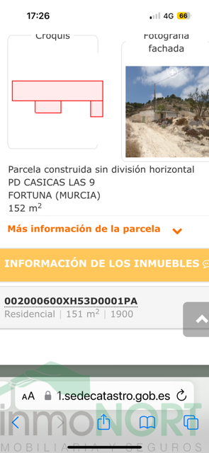 For sale of house in Fortuna