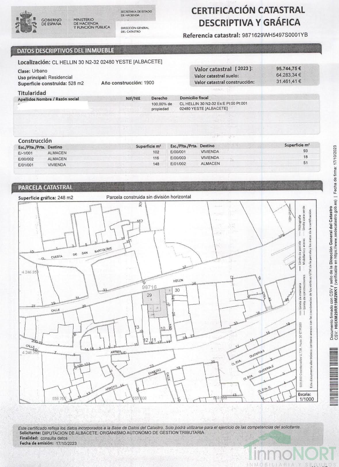 Venta de casa en Yeste