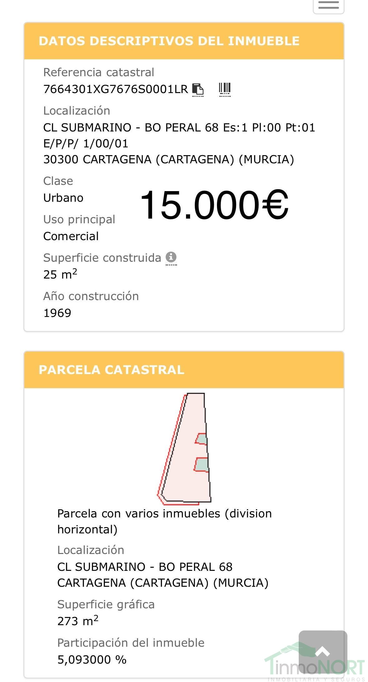 For sale of commercial in Cartagena