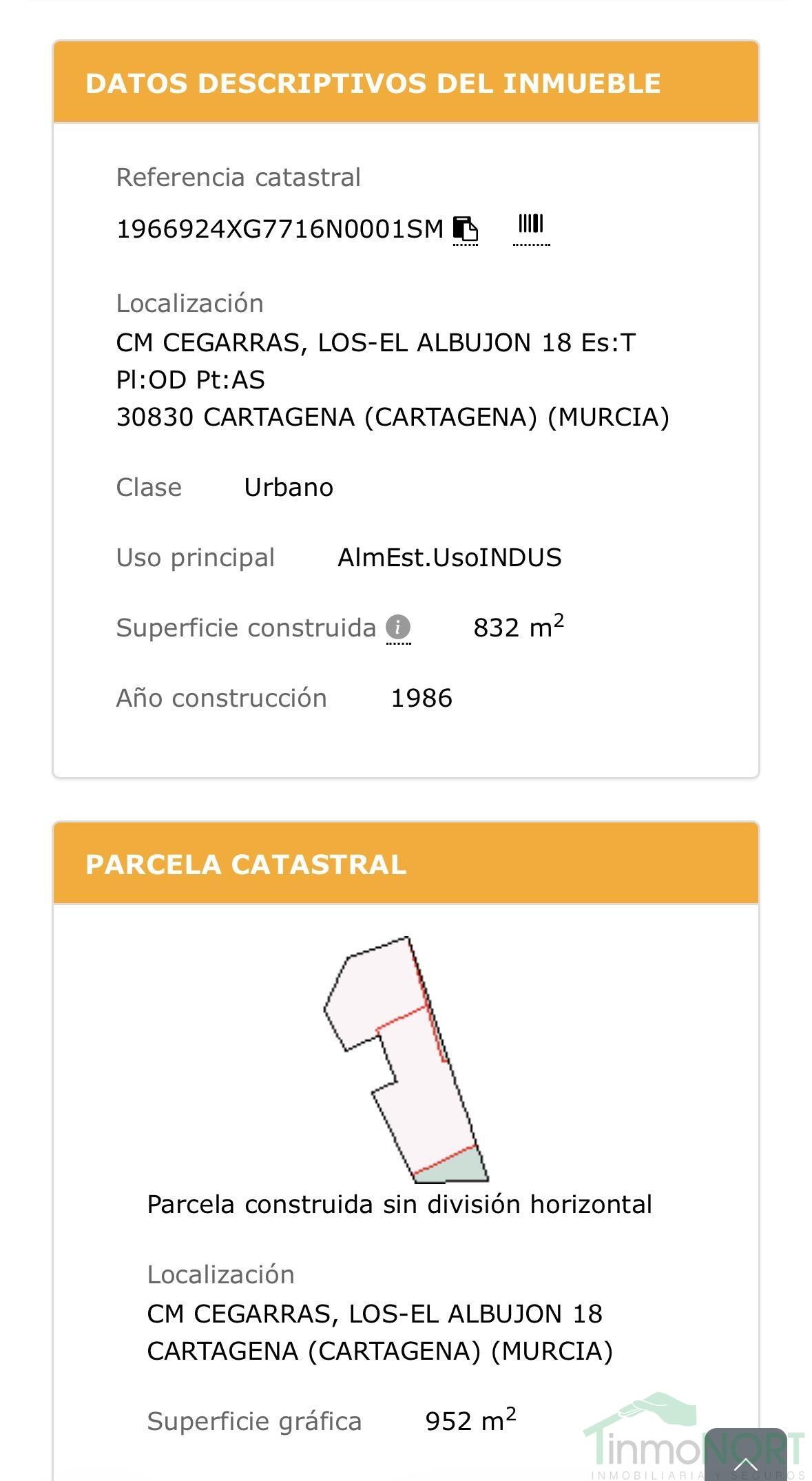 Venta de nave en Cartagena