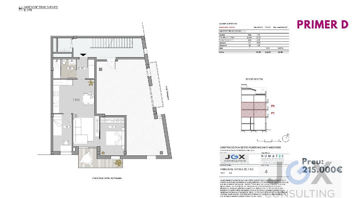 For sale of flat in Badalona