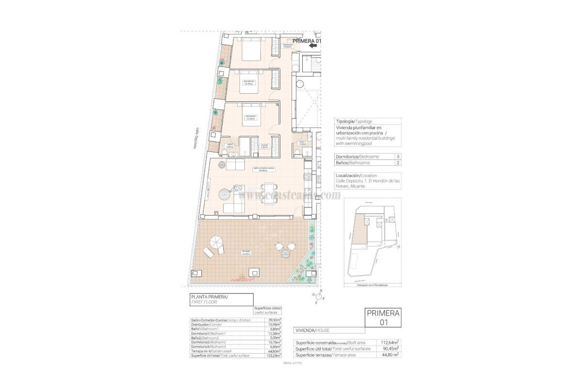 Venta de apartamento en Hondón de las Nieves