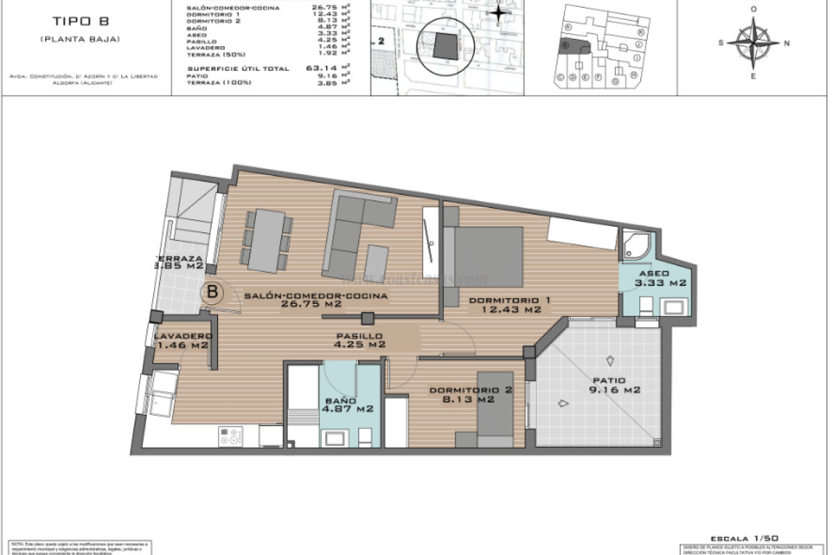 Venta de apartamento en Algorfa