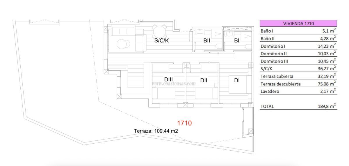 Venta de apartamento en San Miguel de Salinas
