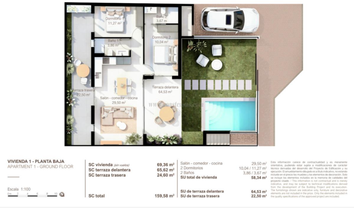 Venta de bungalow en San Pedro del Pinatar