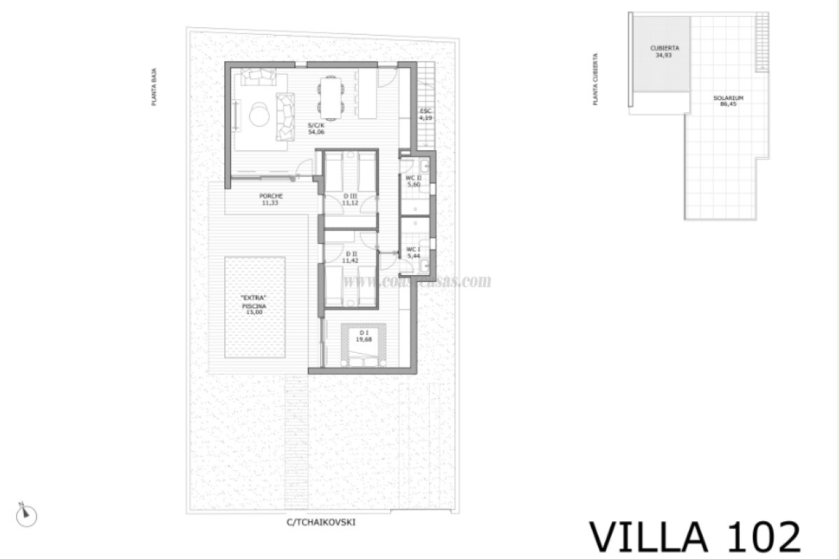 Venta de villa en San Miguel de Salinas