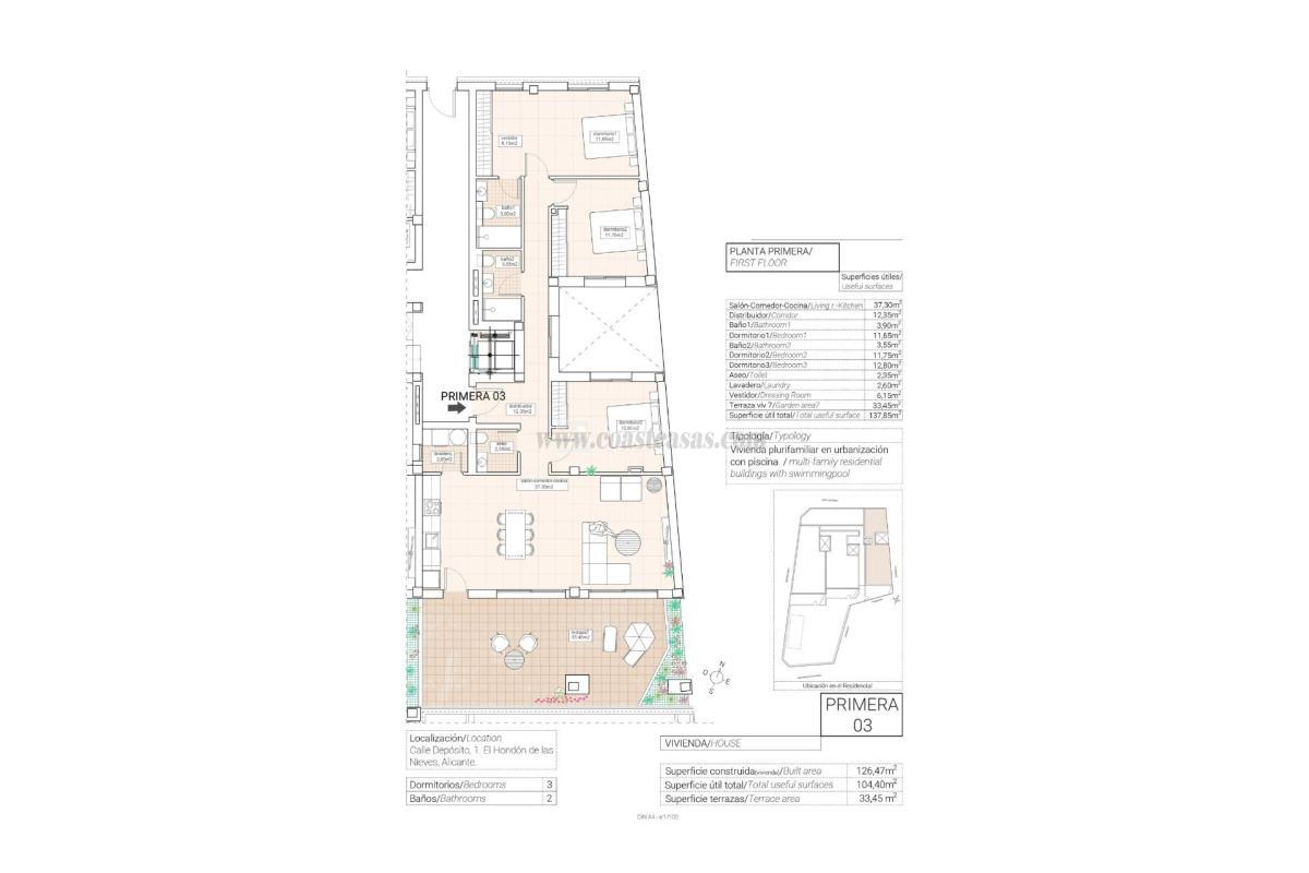 Venta de apartamento en Hondón de las Nieves