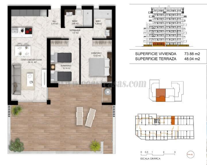 For sale of apartment in Guardamar del Segura