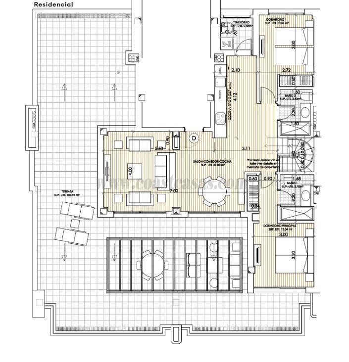 For sale of penthouse in Orihuela Costa