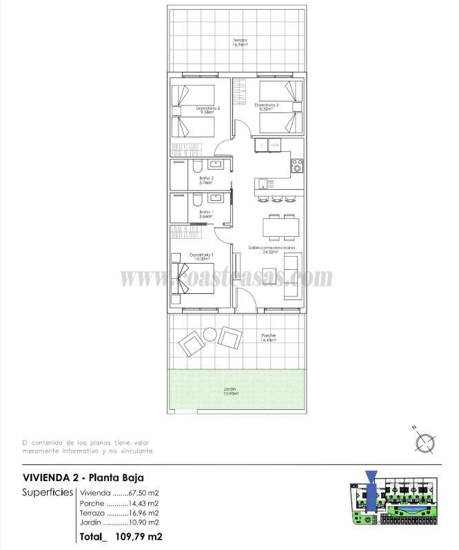 For sale of apartment in Pilar de la Horadada