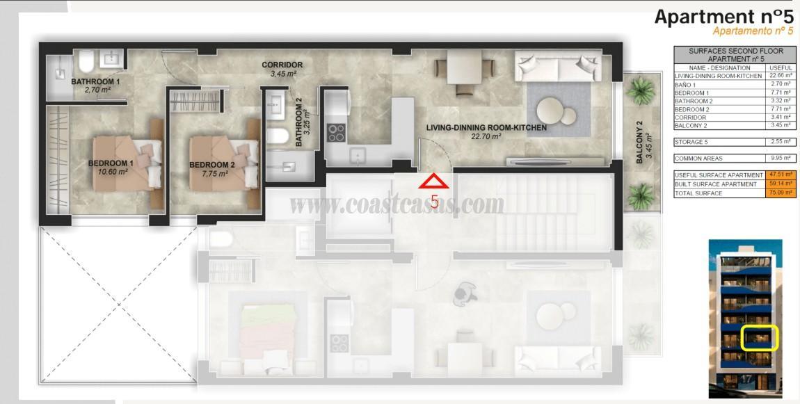 For sale of apartment in Torrevieja