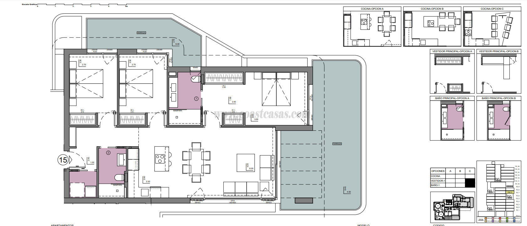 For sale of flat in Calpe