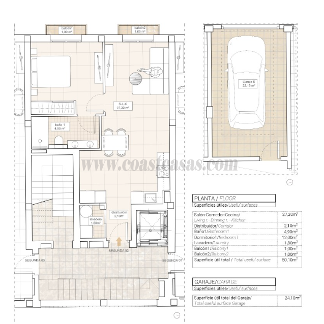 For sale of apartments in Hondón de las Nieves