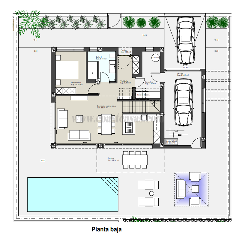For sale of villa in Pilar de la Horadada