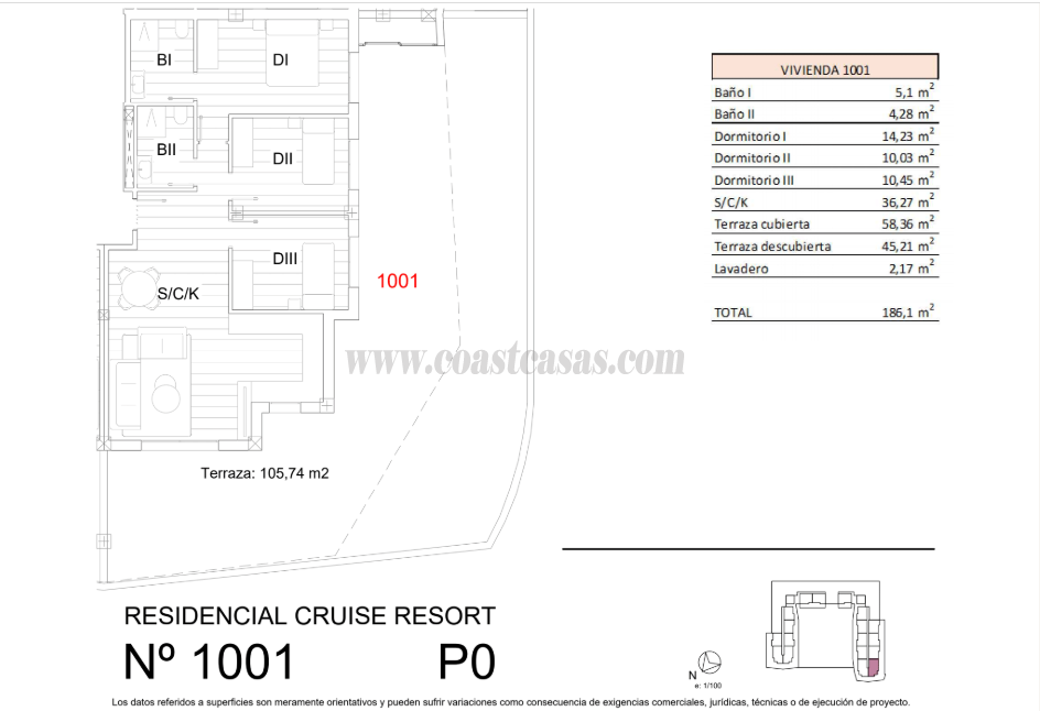For sale of flat in San Miguel de Salinas