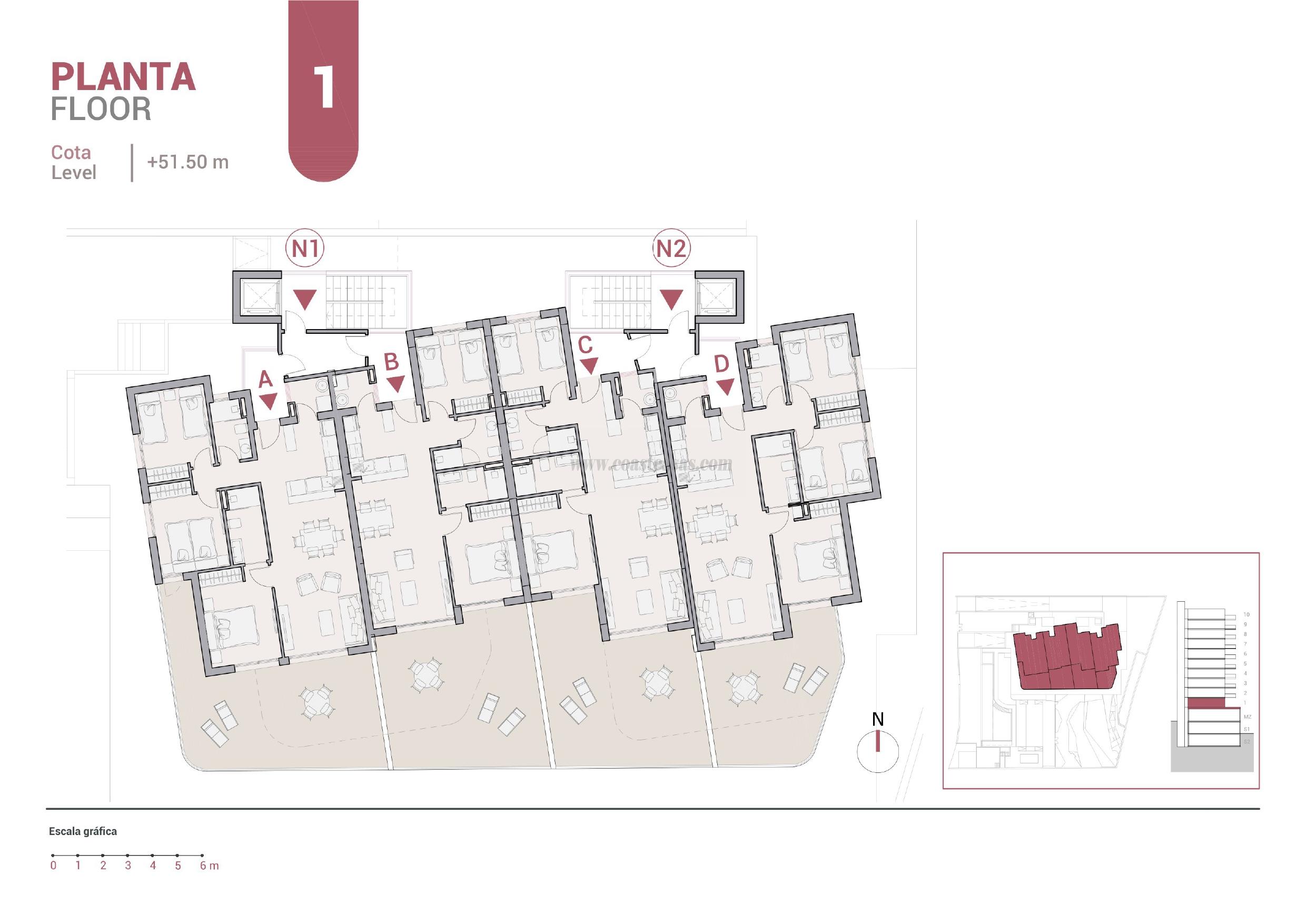 For sale of apartments in Calpe