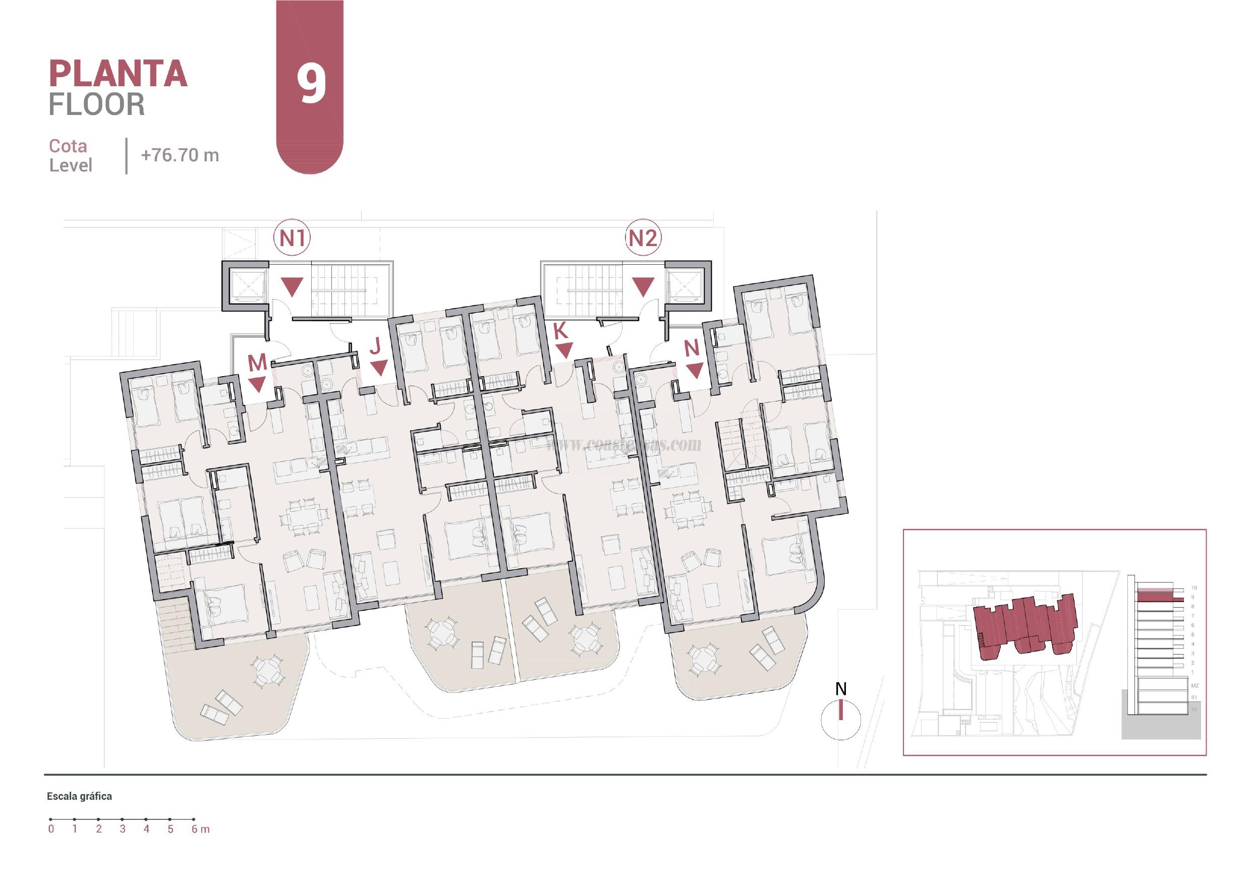 For sale of apartments in Calpe