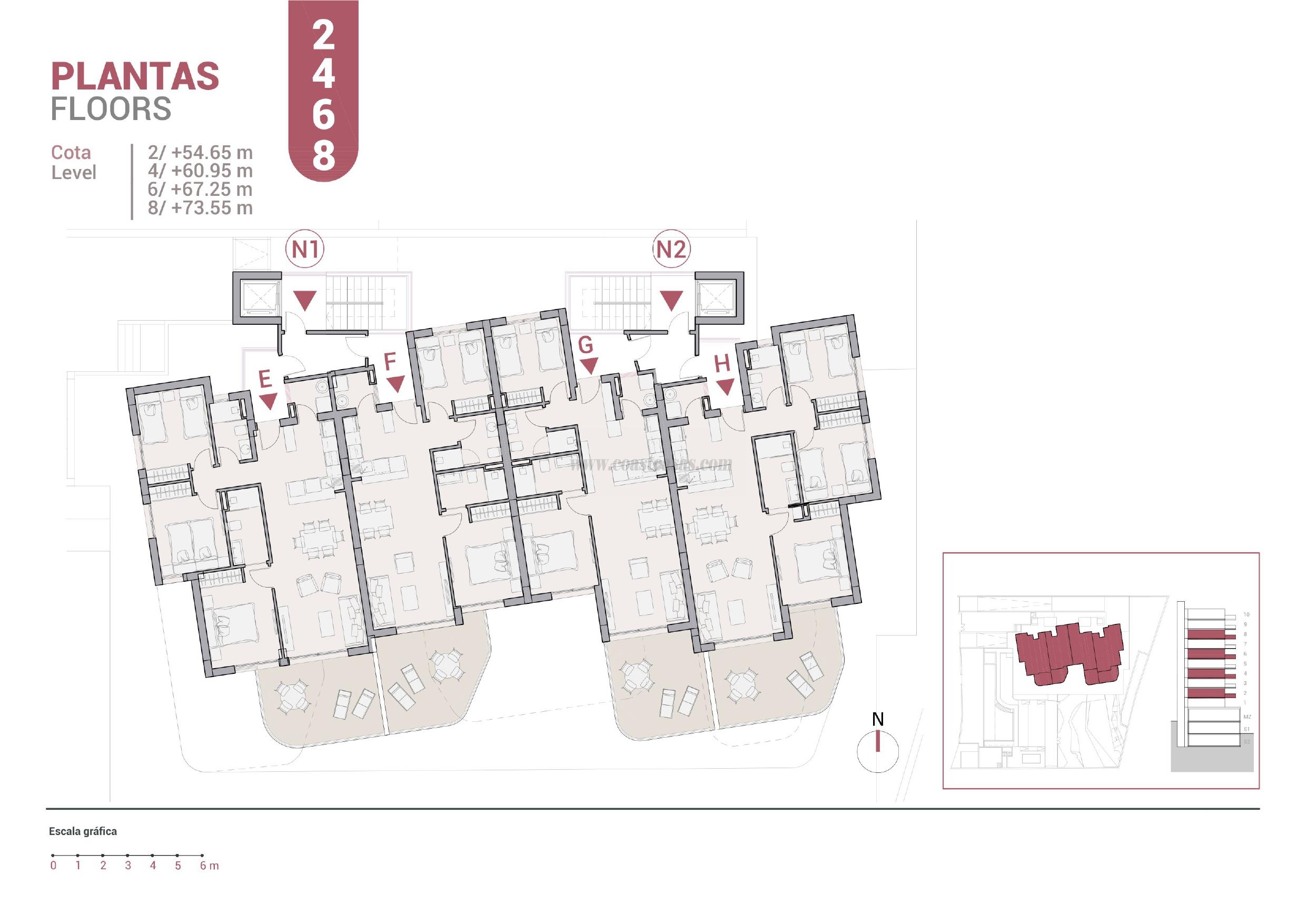 For sale of apartments in Calpe