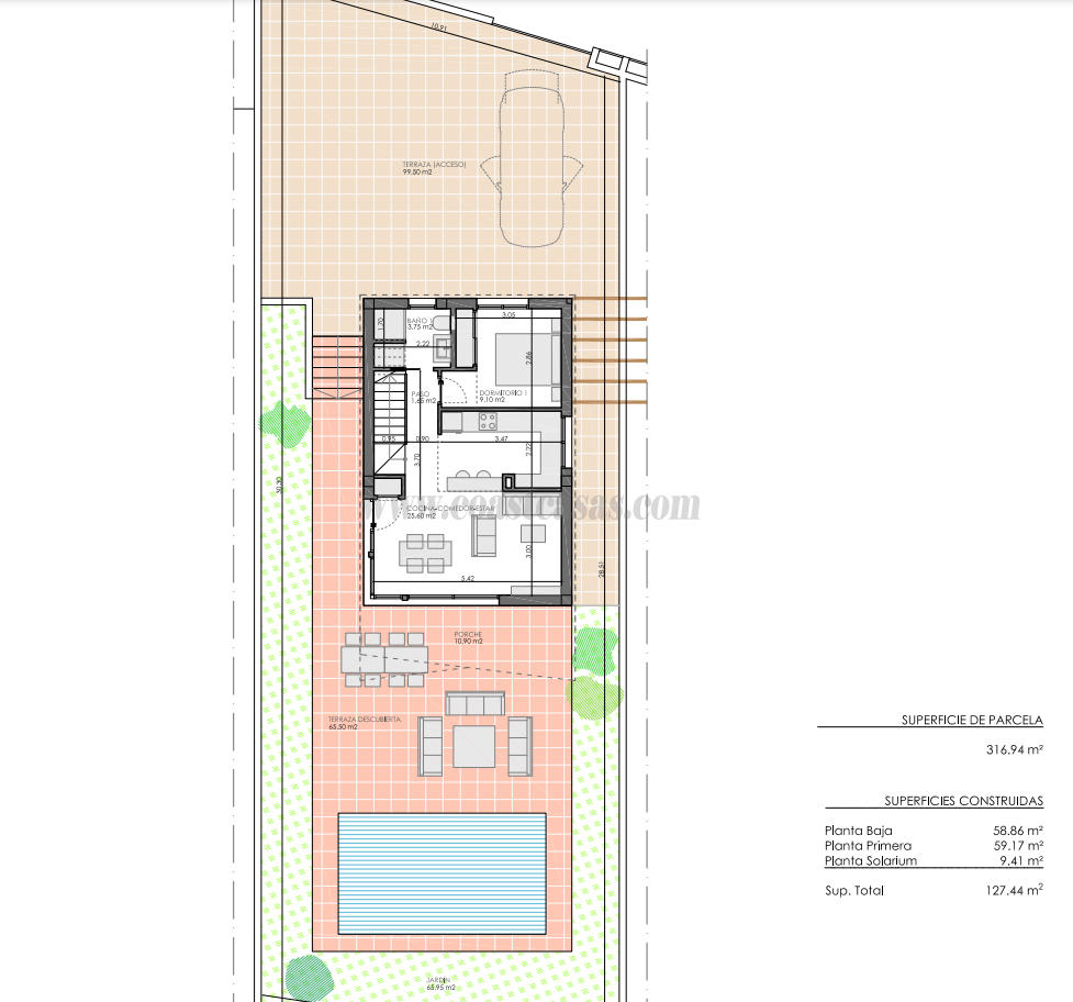 For sale of villa in Pilar de la Horadada