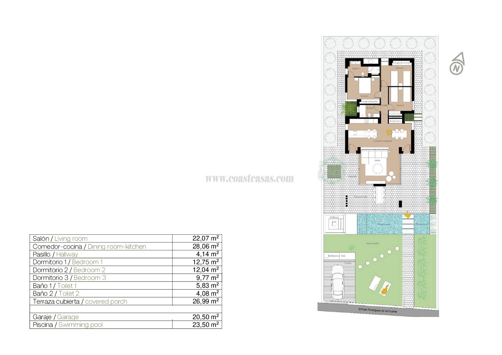 For sale of villa in San Fulgencio