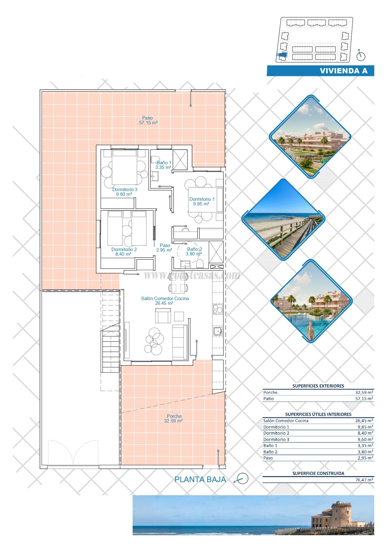 For sale of apartments in Pilar de la Horadada