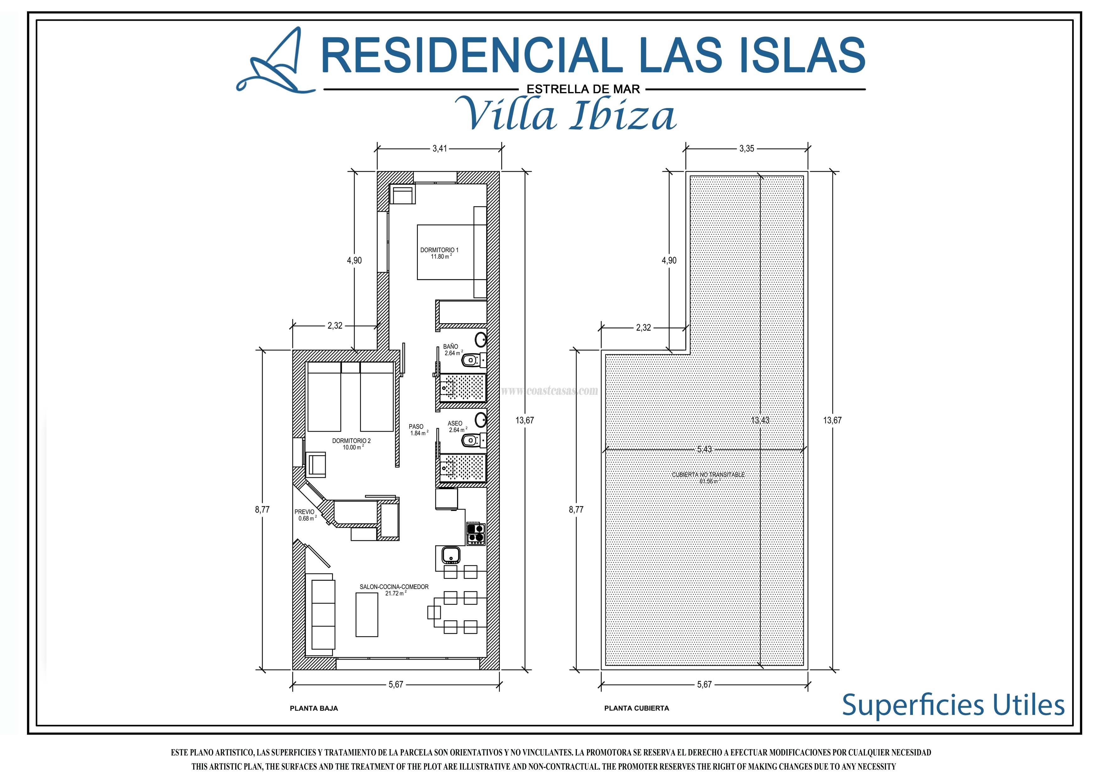 Venta de villa en Los Urrutias