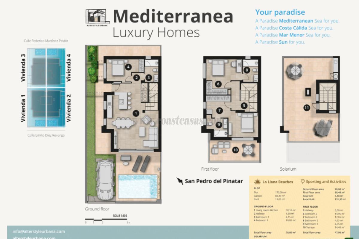 Venta de villa en San Pedro del Pinatar