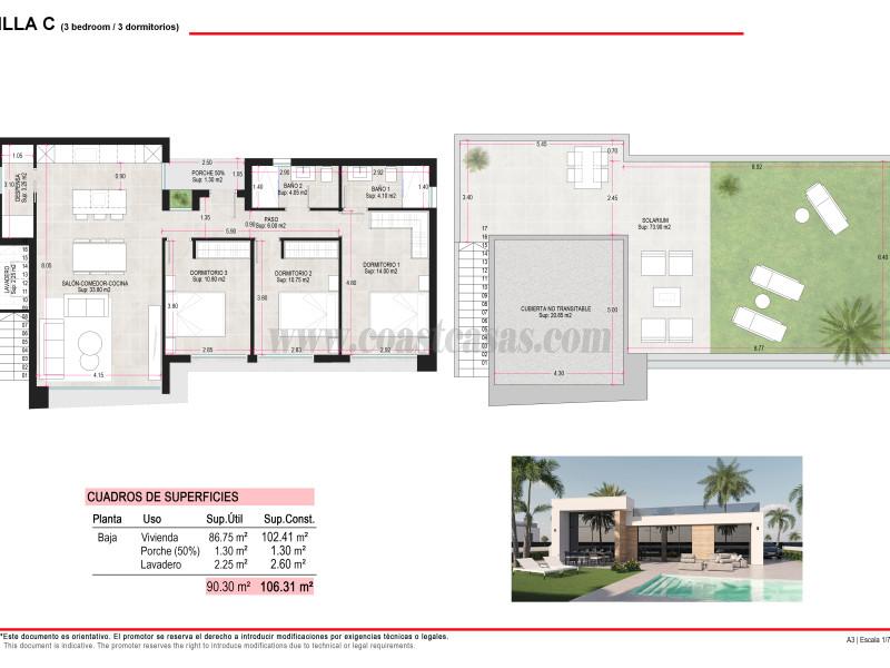 For sale of villa in Alhama de Murcia