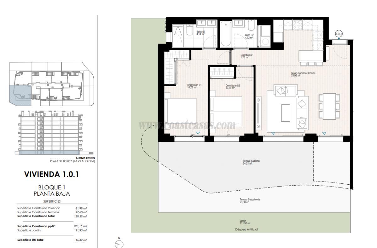 Venta de apartamento en Villajoyosa